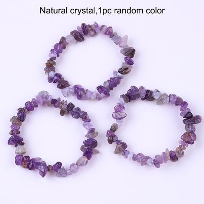 Chips buatan tangan Persegi Batu Kerikil Amethyst Irregular Energi Penyembuhan Perhiasan