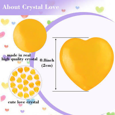 Kristal Bentuk Hati Aventurine Kuning / Topaz Untuk Meditasi