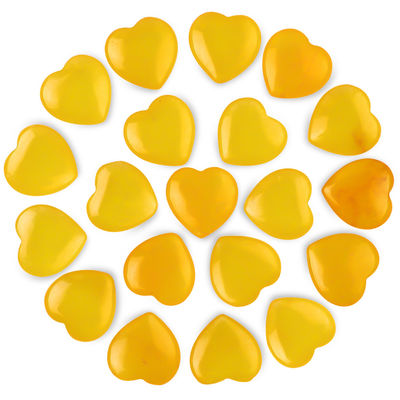 Kristal Bentuk Hati Aventurine Kuning / Topaz Untuk Meditasi