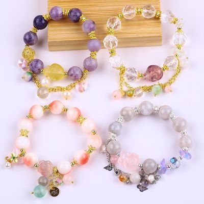 Perhiasan Pesta Permata Batu Stretch Gelang Untuk Memberikan Hadiah