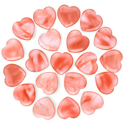20mm semangka batu quartz halus berbentuk jantung kristal rose quartz