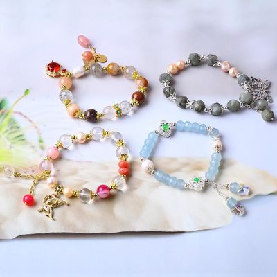 Energi penyembuhan buatan tangan 10mm gelang manik gelang batu permata gelang peregangan