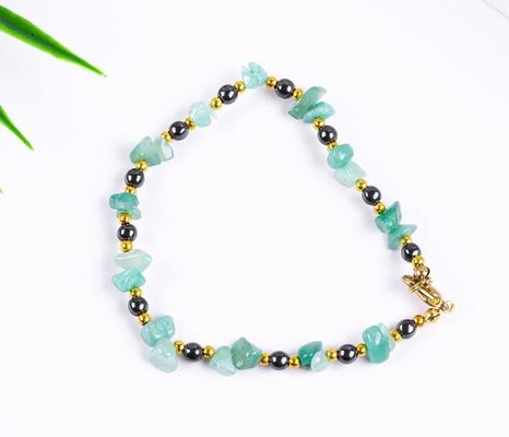 Hematite Batu Anklets Gelang Dengan Crystal Chip Kerikil Batu Ankle Chain Perhiasan