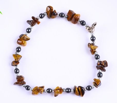Hematite Batu Anklets Gelang Dengan Crystal Chip Kerikil Batu Ankle Chain Perhiasan