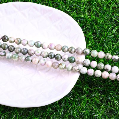 Lucky Jade Round Bead Natural Crystal Gemstone Berbagai Ukuran Manik-manik Untaian manik-manik longgar untuk pembuatan perhiasan DIY