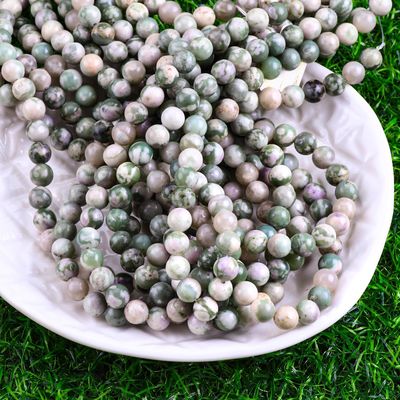 Lucky Jade Round Bead Natural Crystal Gemstone Berbagai Ukuran Manik-manik Untaian manik-manik longgar untuk pembuatan perhiasan DIY