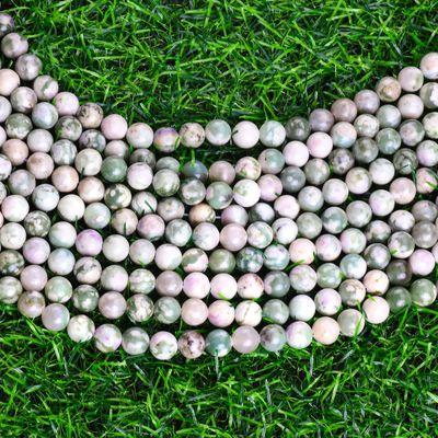 Lucky Jade Round Bead Natural Crystal Gemstone Berbagai Ukuran Manik-manik Untaian manik-manik longgar untuk pembuatan perhiasan DIY