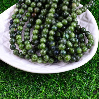 Southern Jade Round Bead Natural Crystal Gemstone Berbagai Ukuran Manik-manik Untaian manik-manik longgar untuk pembuatan perhiasan DIY