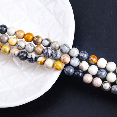 8mm Picasso Batu permata alami manik-manik batu kristal untuk pembuatan perhiasan