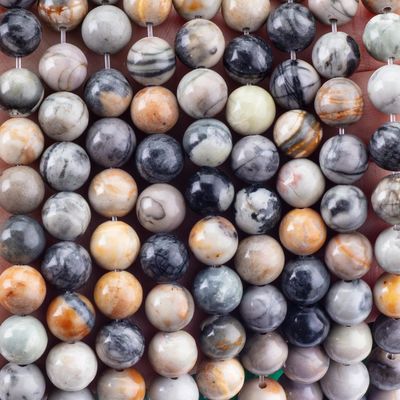 8mm Picasso Batu permata alami manik-manik batu kristal untuk pembuatan perhiasan