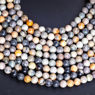 8mm Picasso Batu permata alami manik-manik batu kristal untuk pembuatan perhiasan