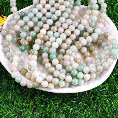 She Tai Jade Round Bead Natural Crystal Gemstone Berbagai Ukuran Manik-manik Untaian Manik-manik Lolos untuk DIY Perhiasan