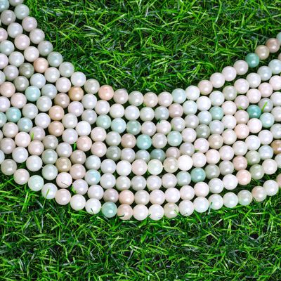 She Tai Jade Round Bead Natural Crystal Gemstone Berbagai Ukuran Manik-manik Untaian Manik-manik Lolos untuk DIY Perhiasan