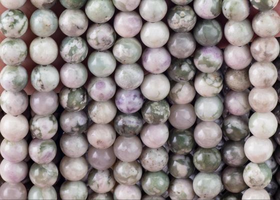 Lucky Jade Round Bead Natural Crystal Gemstone Berbagai Ukuran Manik-manik Untaian manik-manik longgar untuk pembuatan perhiasan DIY