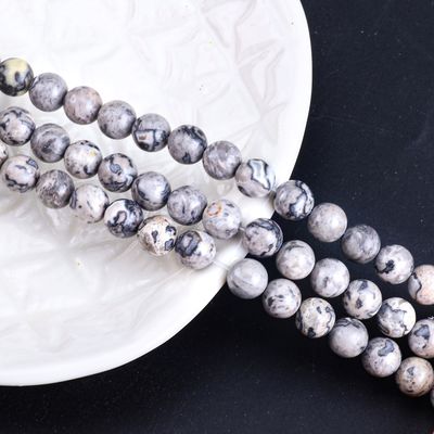 8mm Peta Batu Alam Batu Permata Manik-manik Crystal Batu Penyembuhan Manik-manik Untuk pembuatan Perhiasan