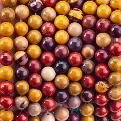 8mm Natural Egg yolk Batu permata manik-manik Crystal batu penyembuhan manik-manik untuk pembuatan perhiasan