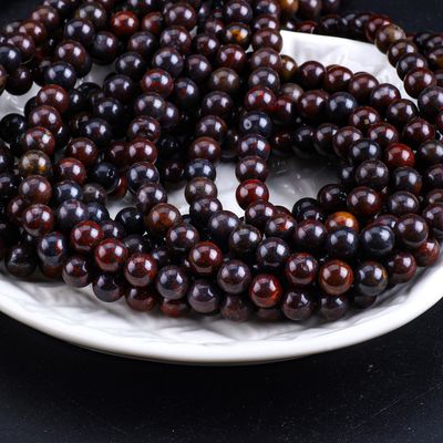 Bunga Merah Jasper Bulat Manik-manik Batu permata kristal alami Berbagai ukuran manik-manik Untaian manik longgar untuk pembuatan perhiasan DIY