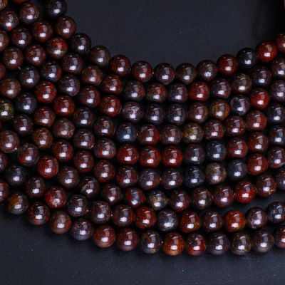 Bunga Merah Jasper Bulat Manik-manik Batu permata kristal alami Berbagai ukuran manik-manik Untaian manik longgar untuk pembuatan perhiasan DIY