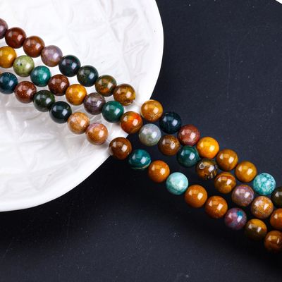 8mm Batu Alam Samudra Batu permata manik-manik Crystal Batu penyembuhan manik-manik untuk pembuatan perhiasan