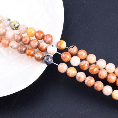 8mm Batu permata merah Plum Blossom Healing Crystal Batu manik-manik untuk pembuatan perhiasan