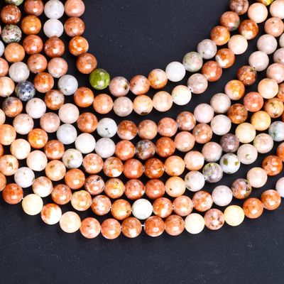 8mm Batu permata merah Plum Blossom Healing Crystal Batu manik-manik untuk pembuatan perhiasan