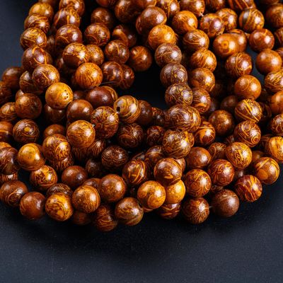 Jade dengan benang emas manik bulat kristal alami batu permata untaian manik longgar untuk pembuatan perhiasan DIY