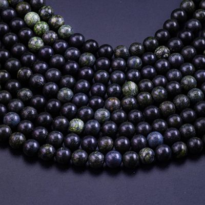 Curbstone Round Bead Natural Crystal Gemstone Loose Bead Strands untuk pembuatan perhiasan DIY