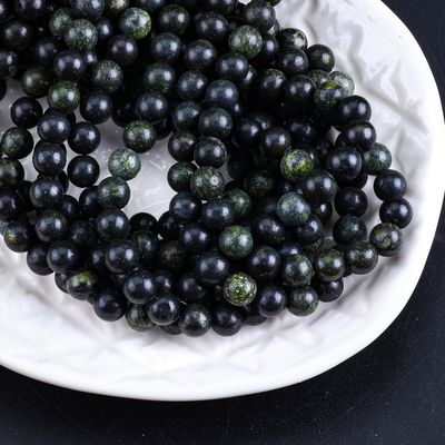 Curbstone Round Bead Natural Crystal Gemstone Loose Bead Strands untuk pembuatan perhiasan DIY