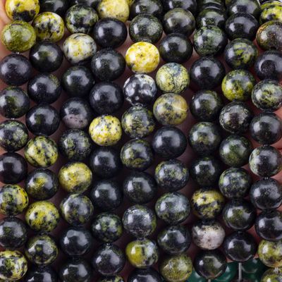 Serpentine Jade Round Bead Natural Crystal Gemstone Loose Bead Strands untuk pembuatan perhiasan DIY