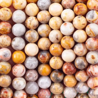 8mm Red Network Stone Gemstone Healing Crystal Stone Beads untuk pembuatan perhiasan