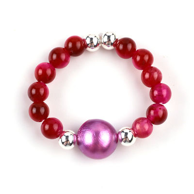 4mm Handmade Batu permata Pered Ring Adjustable Elastic Rose Merah Tiger's Eye Batu Ring Untuk pesta Pakai harian