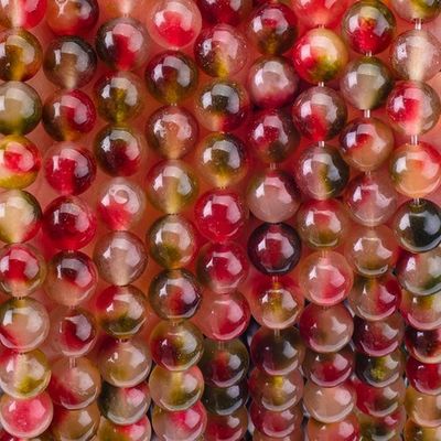 8mm Clear Flower Agate Stone Gemstone Healing Crystal Stone Beads untuk pembuatan perhiasan