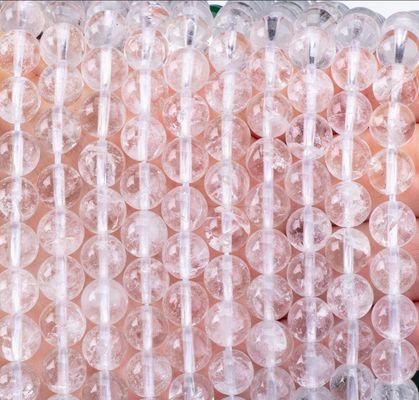 Bulat Kuarsa Bersih Manik-manik Crystal Healing Untuk pembuatan perhiasan