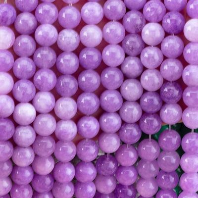 8mm Violet Jade Batu permata manik-manik Crystal Batu penyembuhan Manik-manik untuk pembuatan perhiasan
