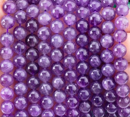 Batu Ungu Bulat Semi Berharga 6mm Amethyst Batu permata manik-manik