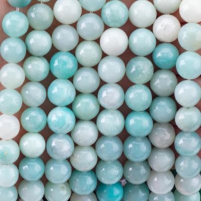 8mm Biru Amazonite Batu permata manik-manik Crystal Batu penyembuhan Manik-manik untuk pembuatan perhiasan
