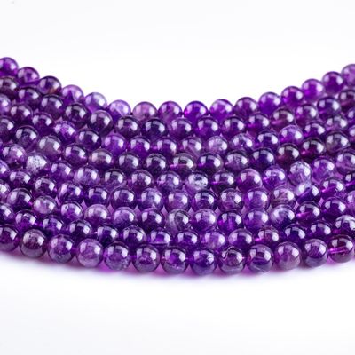 Amethyst Hitam Batu Semi Harganya Manik-manik Batu Permata Lolos Untuk Membuat Perhiasan