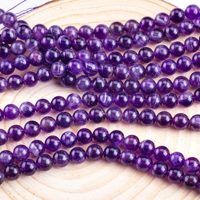 Amethyst Hitam Batu Semi Harganya Manik-manik Batu Permata Lolos Untuk Membuat Perhiasan