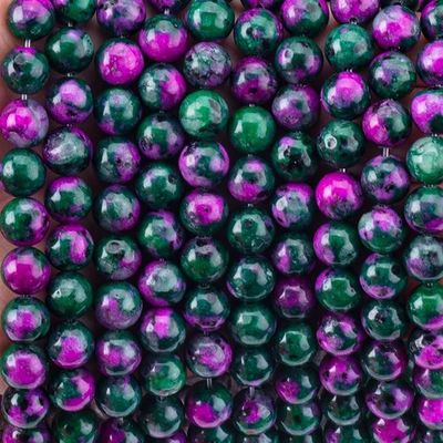 8mm Epidote Gems Manik-manik Ruby Gelap Zoisite Gemstone Manik-manik Healing Kristal Batu Manik-manik Manik-manik Untuk pembuatan Perhiasan