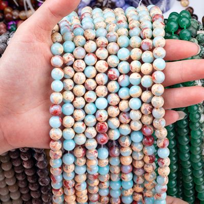 Batu Semi Berharga Batu Shoushan Batu Jasper Untaian Manik Lolos Batu Kulit Ular untuk pembuatan perhiasan DIY