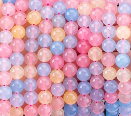 4/6/8/10/12mm Natural Pink Morganite Gemstone Beads Dukungan kustomisasi