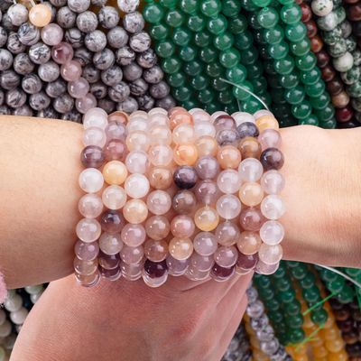 Batu Ungu Permata Lolos Strands 4mm Semi Permata Berharga Untuk Perhiasan Pesta