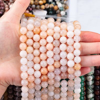2mm Pink Aventurine Semi Permata Permata Bulat Bentuk