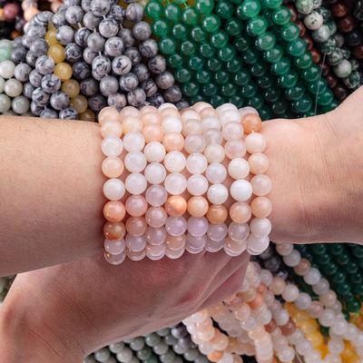 2mm Pink Aventurine Semi Permata Permata Bulat Bentuk