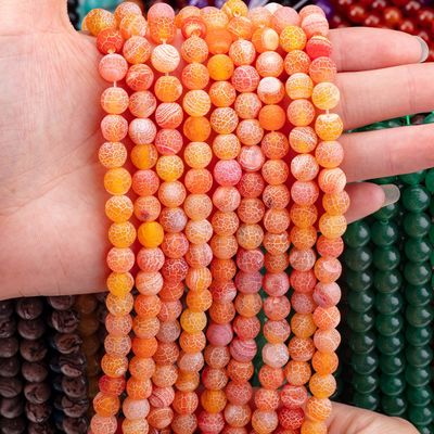 Agate Oranye Berubah Cuaca Untaian Manik Lolos 2mm Manik Semi Harg