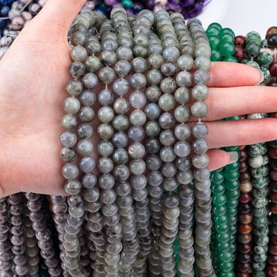 8mm Labradorite Batu permata manik-manik Crystal Batu penyembuhan Manik-manik untuk pembuatan perhiasan
