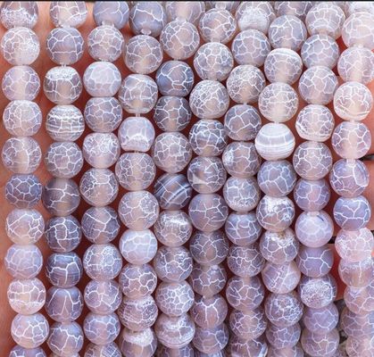 Agate abu-abu berwarna abu-abu untuk pembuatan perhiasan DIY