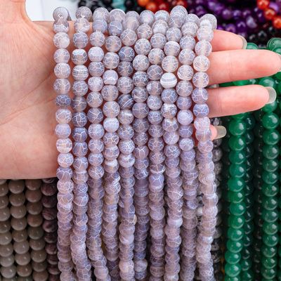 Agate abu-abu berwarna abu-abu untuk pembuatan perhiasan DIY