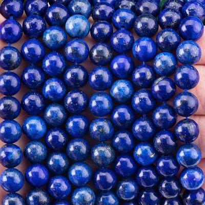 8mm Dark Lapis Lazuli Batu permata manik-manik Crystal Batu penyembuhan Manik-manik untuk pembuatan perhiasan