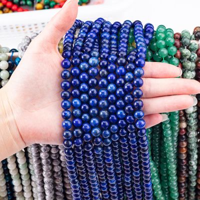8mm Dark Lapis Lazuli Batu permata manik-manik Crystal Batu penyembuhan Manik-manik untuk pembuatan perhiasan
